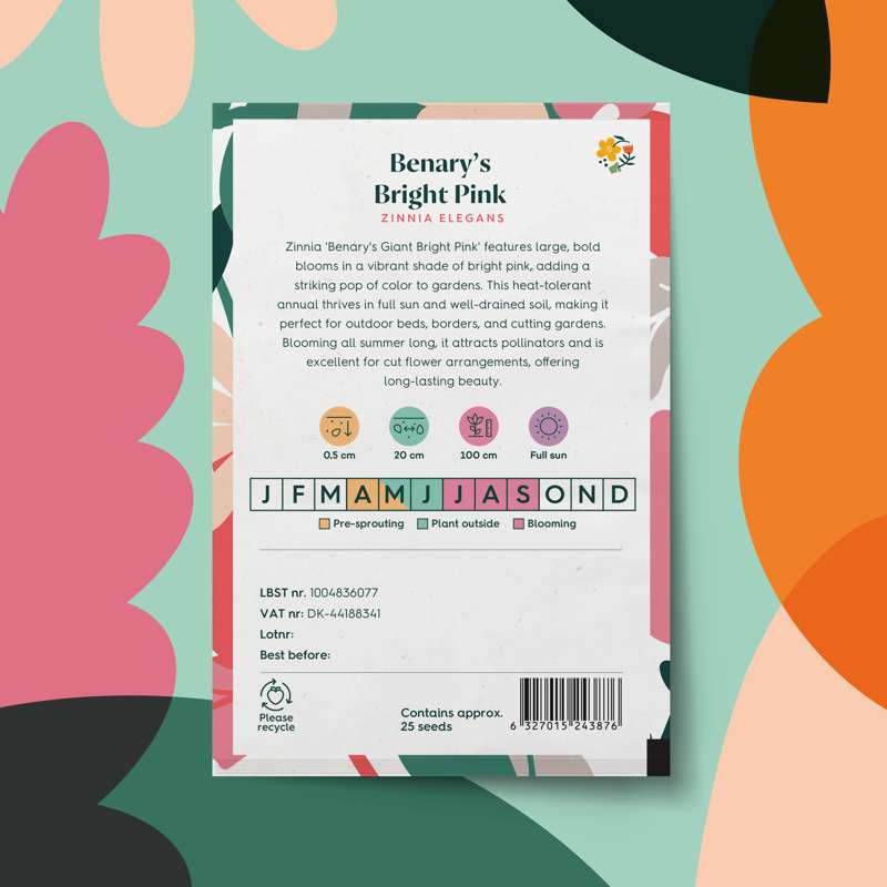 Zinnia 'Benarys Giant Bright Pink' (frø)